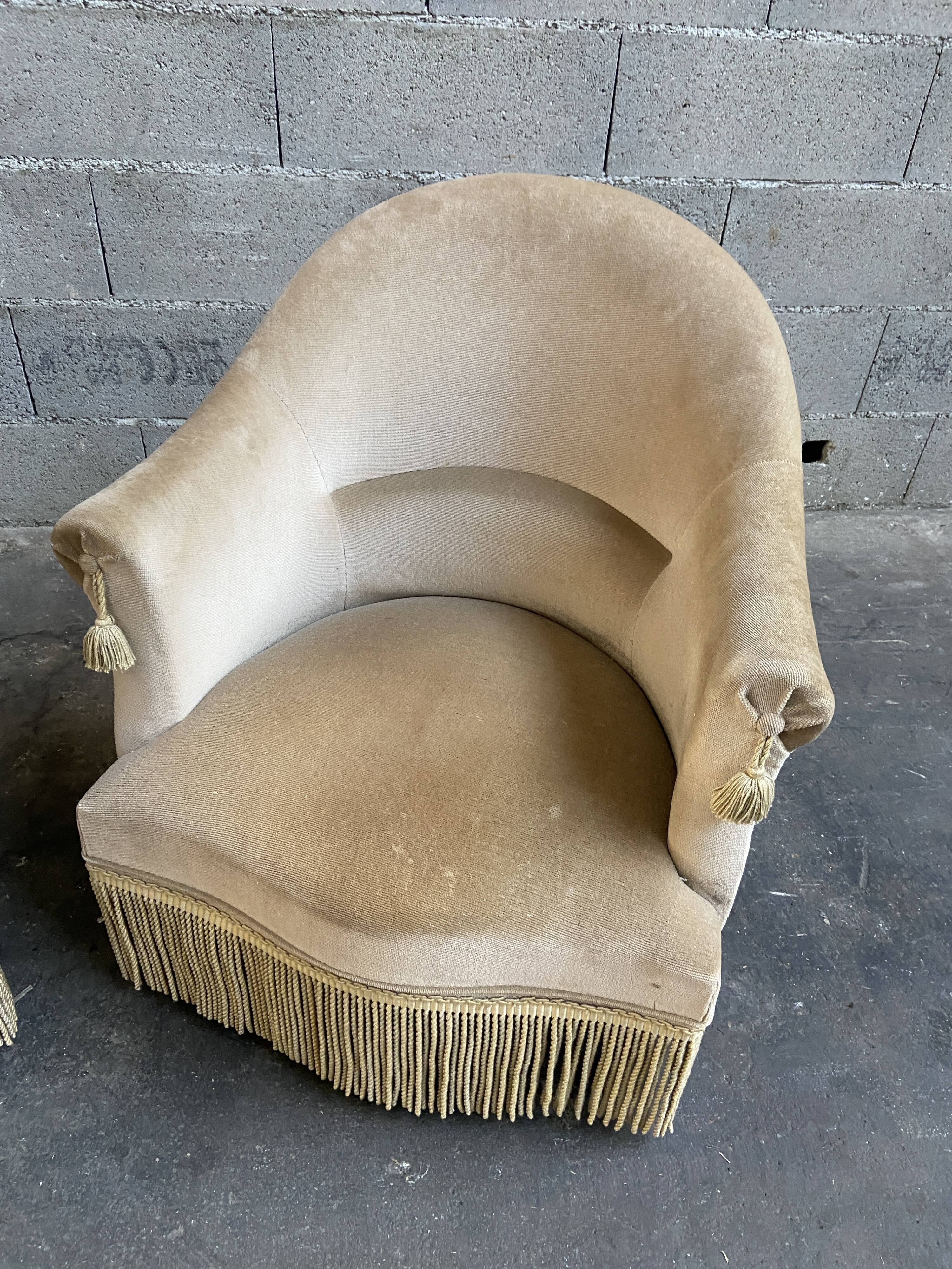 Pair of toad armchair