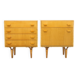 Paire de commodes Frantisek Mezulanik des années 1960, Tchécoslovaquie