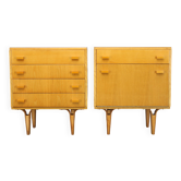 Paire de commodes Frantisek Mezulanik des années 1960, Tchécoslovaquie