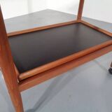 Teak Flip-Flop Expandable Cart with Removable Tray by Grete Jalk for Poul Jeppesens Møbelfabrik, Denmark, 1960s