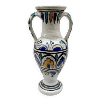 Vintage hand-painted Mediterranean ceramic vase - Berber vase