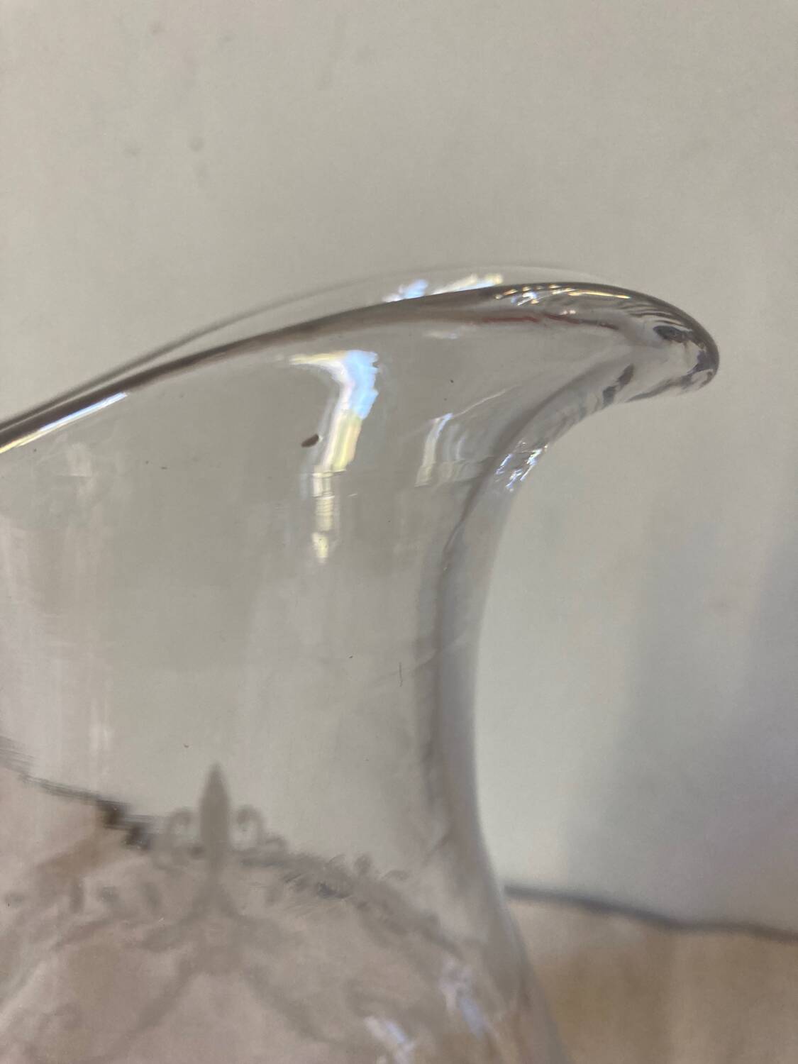 2 carafes en cristal et argent massif