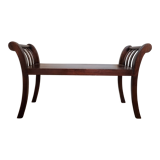 Wooden bench with armrests and moldings