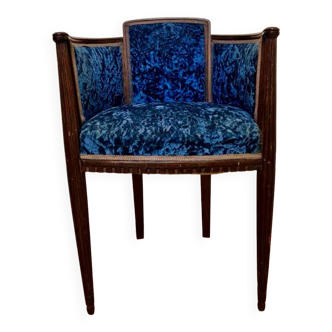 In the spirit of Fransesco Molon rare barrel armchair Art Deco period circa 1925