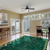 Modern Moroccan carpet green