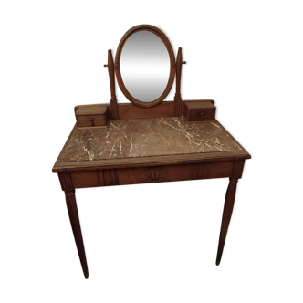 Wooden and marble dressing table