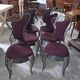 Set of six wrought iron chairs – Decorative design work from the 80s.