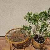 Rattan coffee table 50s