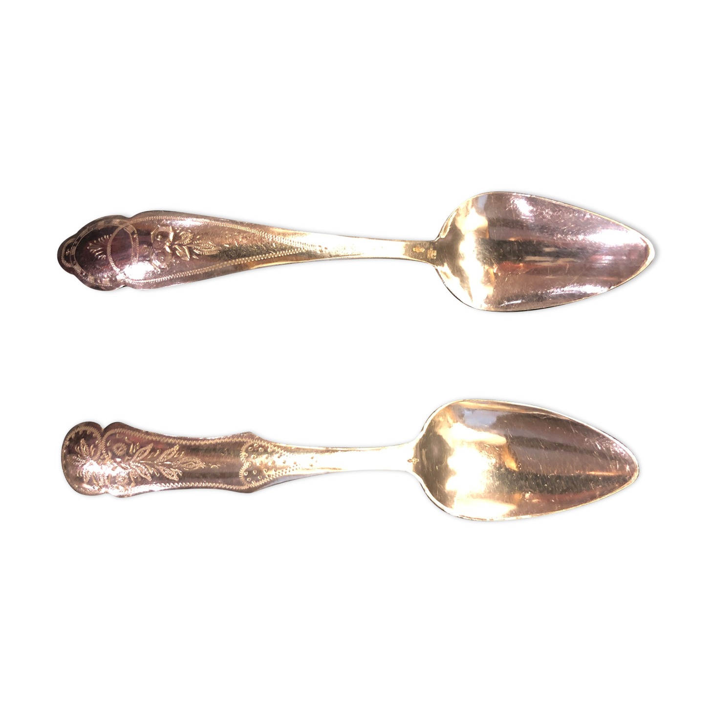 2 teaspoons in solid silver