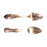 2 teaspoons in solid silver