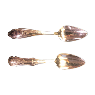 2 teaspoons in solid silver