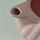 Vintage mid-century ribbed pink powder teapot by Salins.