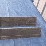 Pair of cast iron andirons with Templar heads