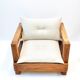Fauteuil en chêne massif — reconstruit en 100 % laine vierge