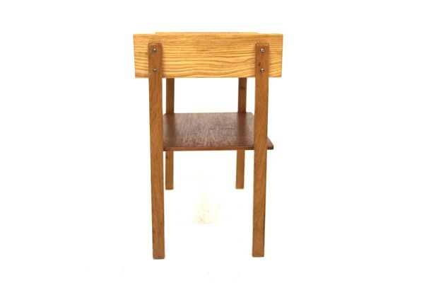 Table de chevet scandinave en teck et en chêne, Suède, 1960