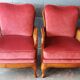 Pair of vintage canned armchairs