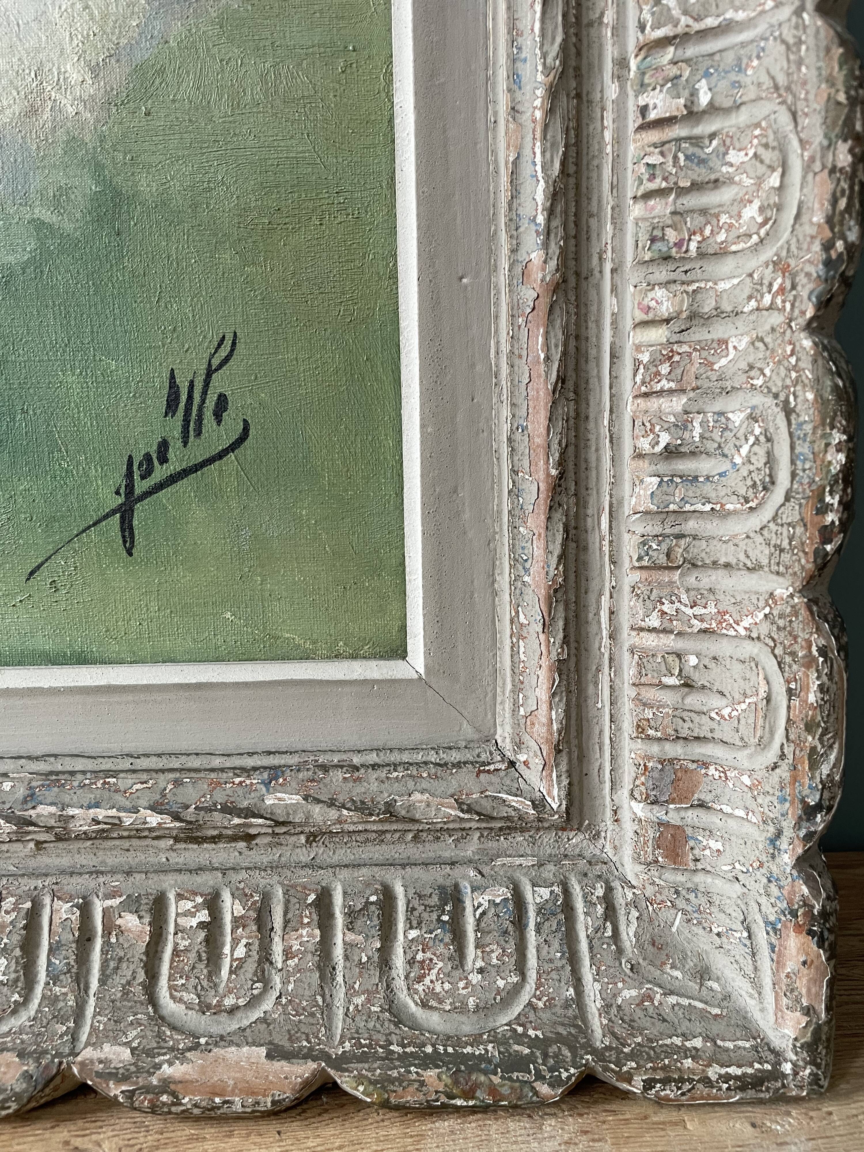 Old painting, portrait of a dancer