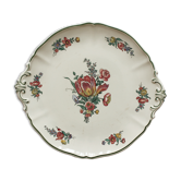 Round dish in vintage earthenware "Alt Strassburg" or "Vieux Strasbourg" Villeroy & Boch
