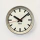 Grey Industrial Factory Wall Clock from AEG, 1960s