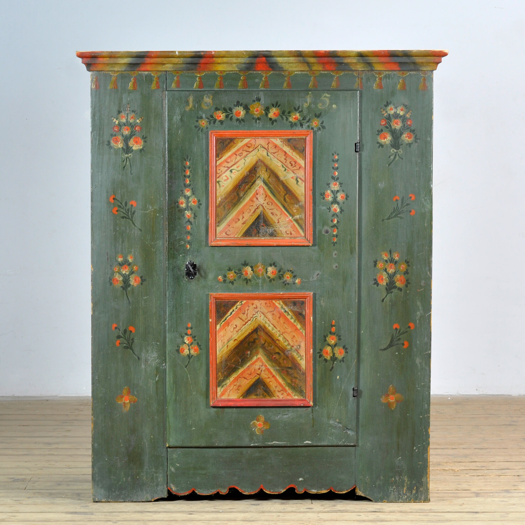 Cabinet de mariage en pin, daté de 1815