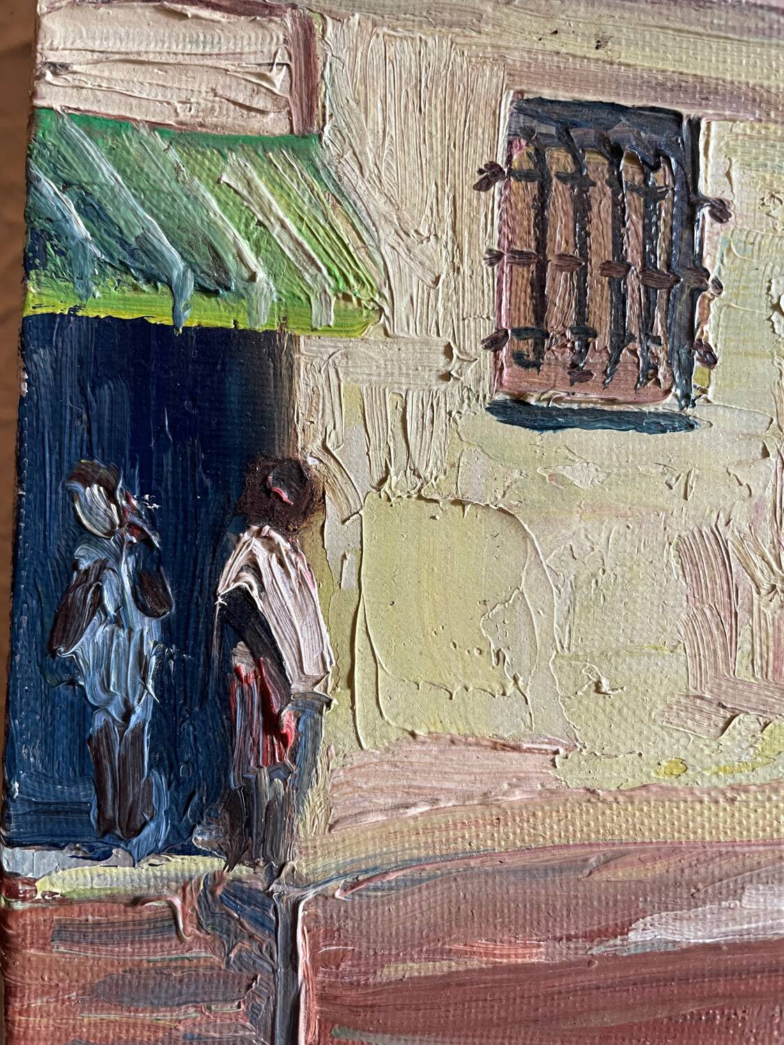 Vintage Sahara Village Painting