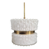 50s molded glass pendant light