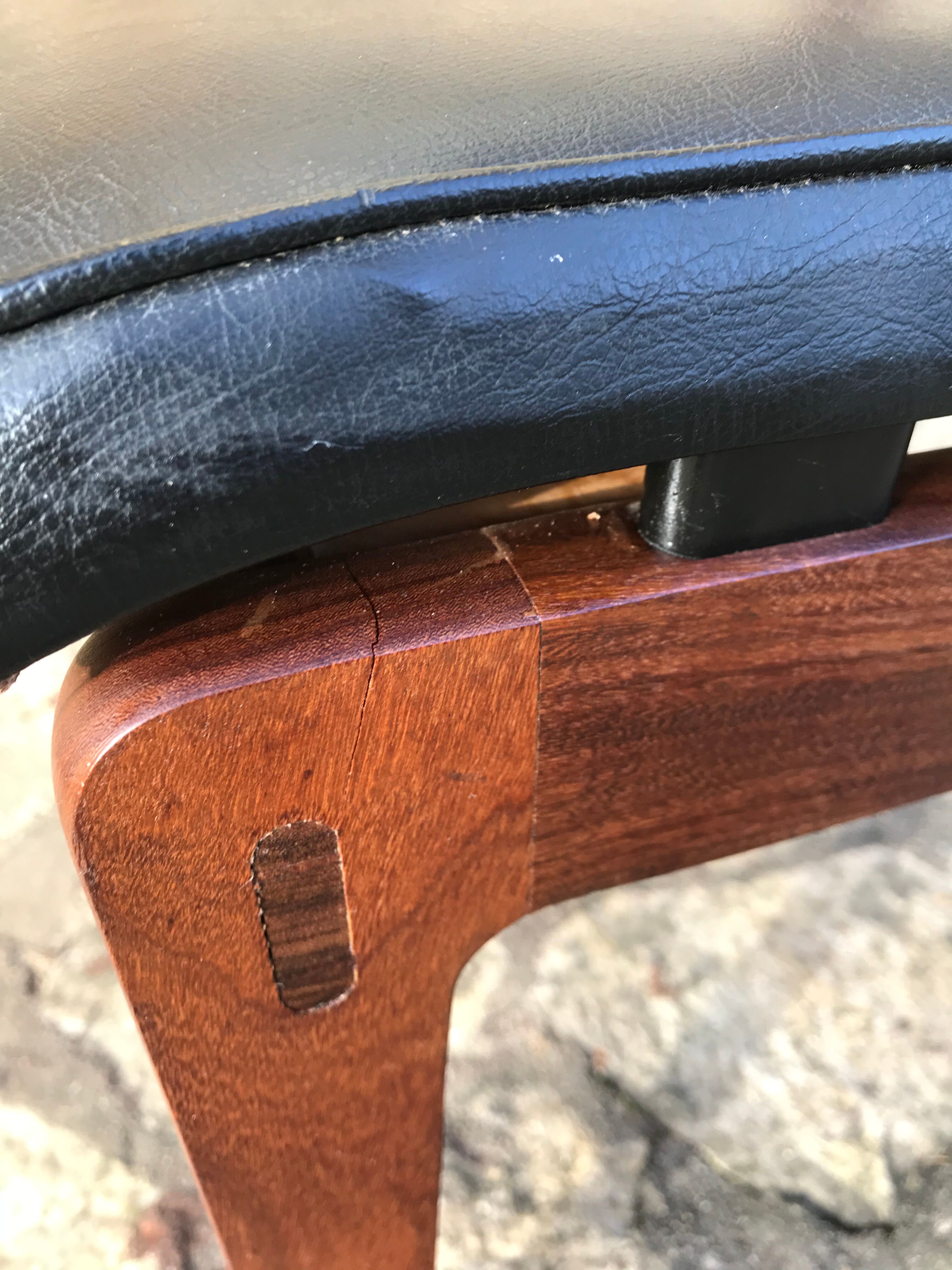 Wooden chair and skai