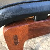 Wooden chair and skai