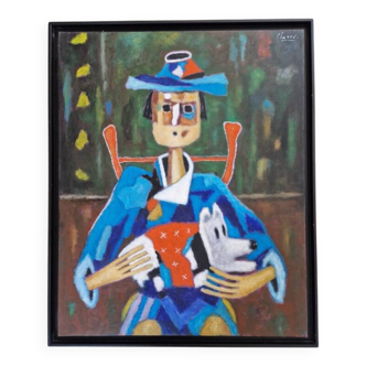 Roland Chanconnier known as Chanco (1924-2017), friend of Picasso - Oil on canvas