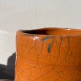 Raku vase / signed ceramic / handmade pottery