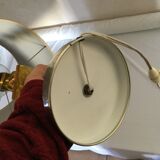 Chrome lamp and Plexiglas vintage amber design Raak