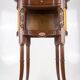 Louis XVI style walnut and marble cabinet