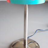 Lampe turquoise fleurie