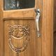 Rare pair of Art Deco glass columns in solid walnut – renovated