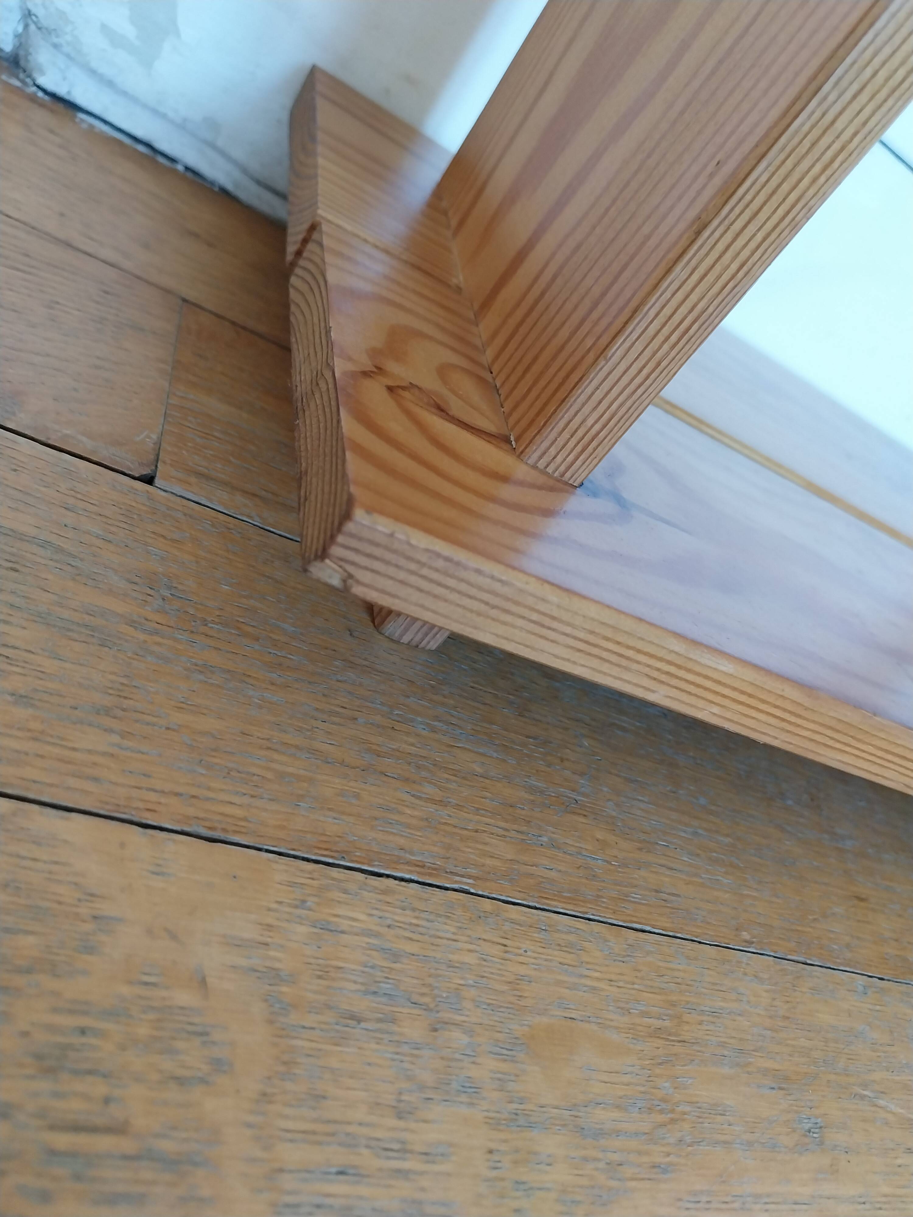 Vintage pine shelves in the style of Maison Regain.