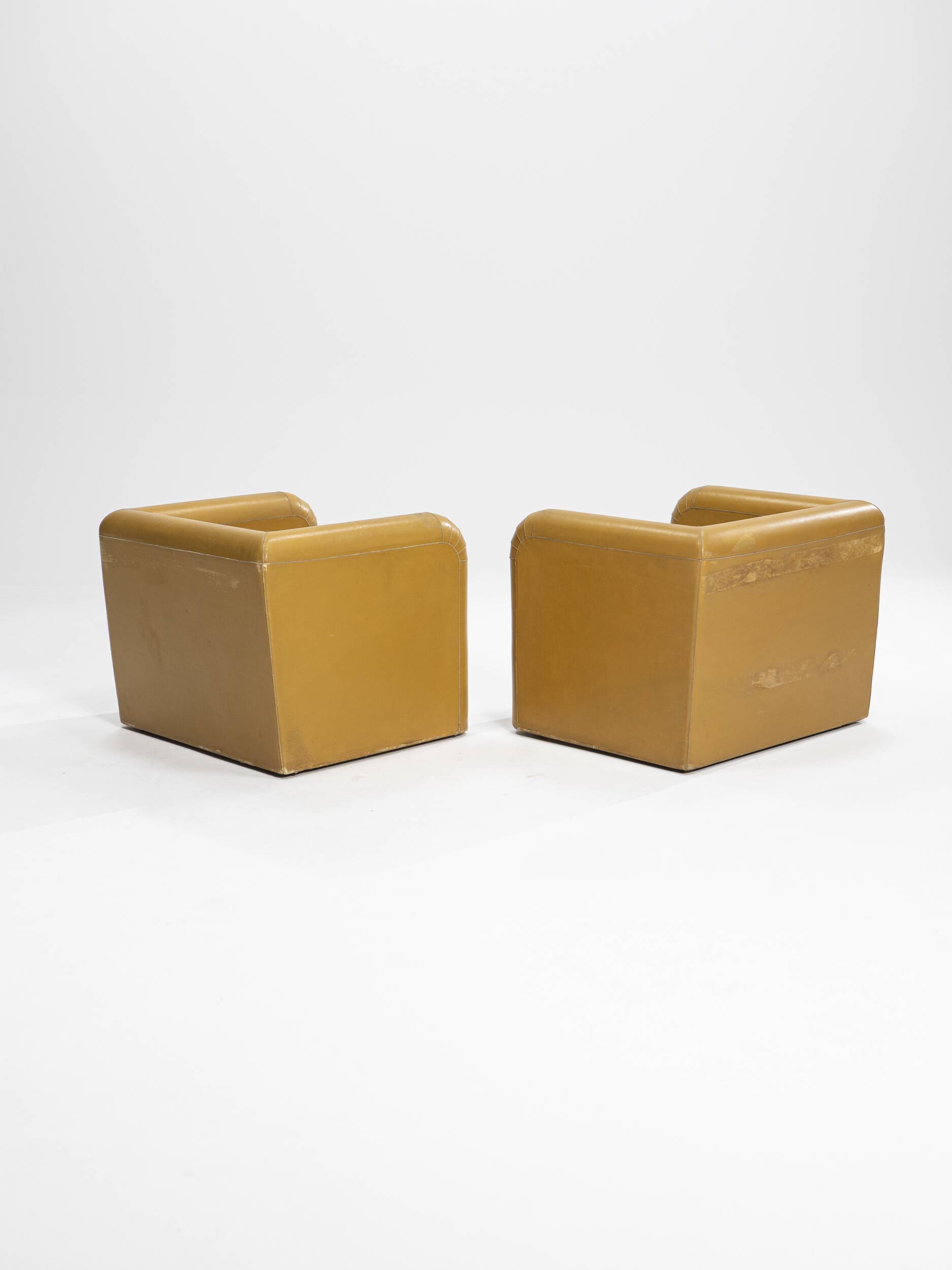 Paire de fauteuils rares de Trussardi, Italie, années 1970
