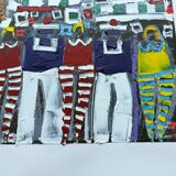 Michel Godjevac – Café des Arts (2008) Original painting signed and d