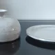 Vintage artisanal ceramic butter dish