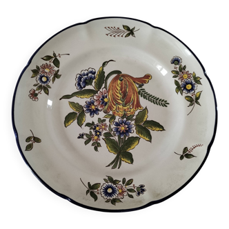 Saint Clément Tulip plate, hand-decorated
