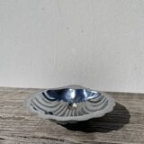 Silver metal shell butter dish