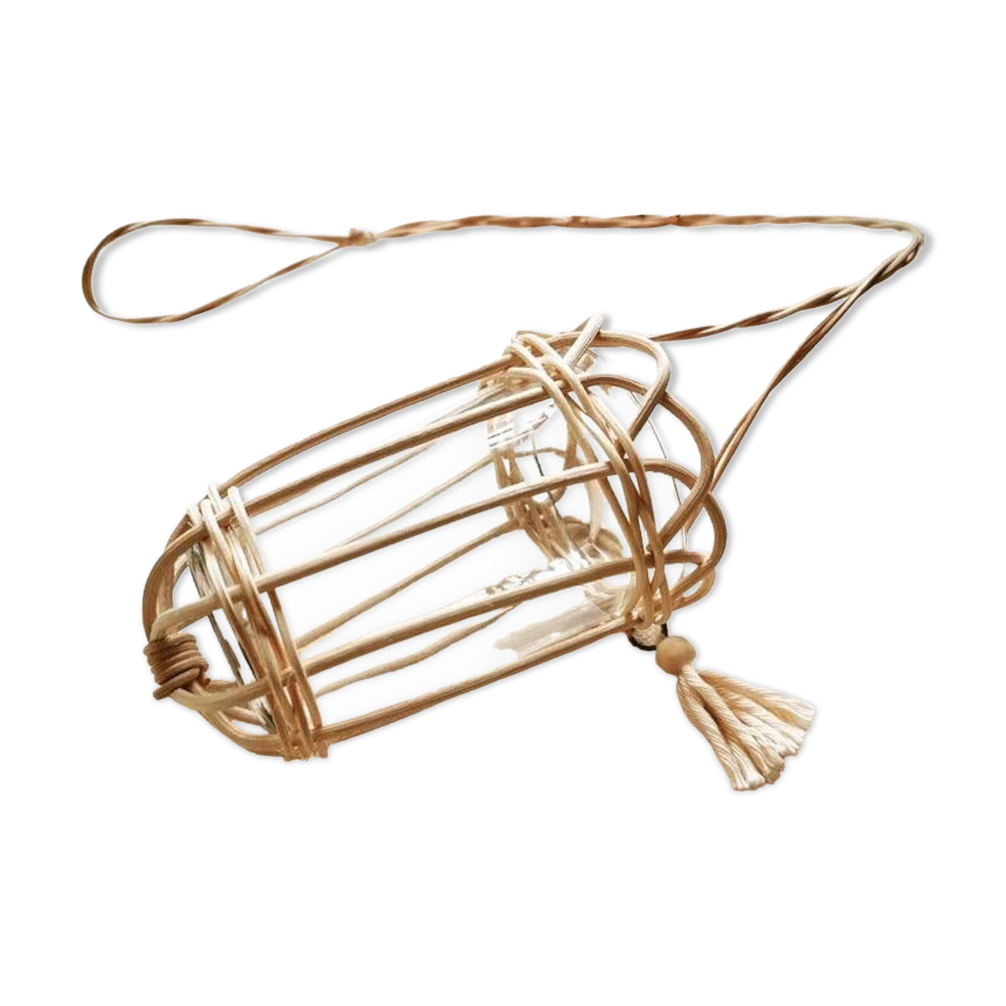 Rattan hanging vase "Neolie"