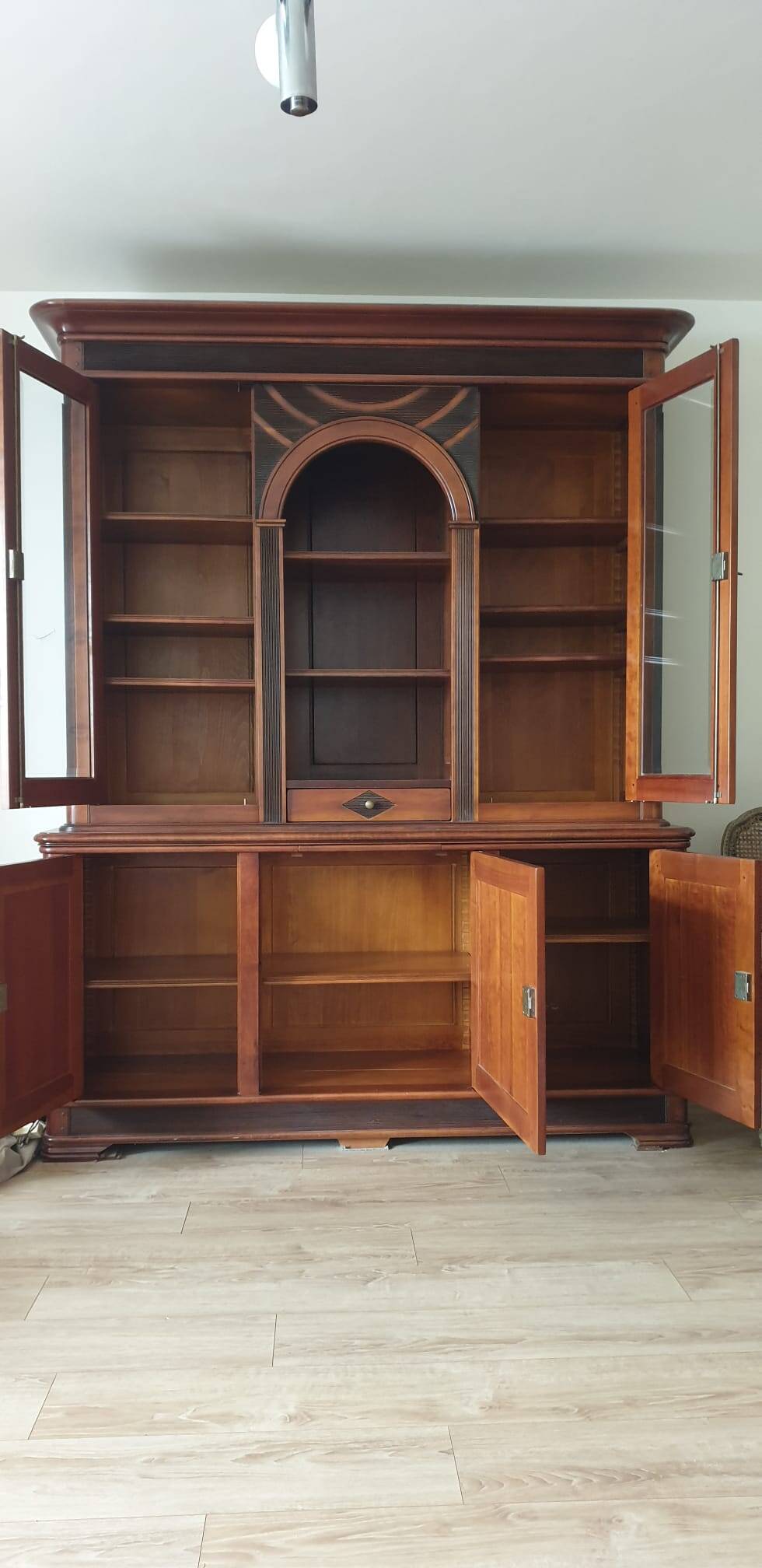 Buffet / Library 2 Bodies in Solid Cherry - Directoire Style