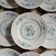 12 antique dessert plates in Chauvigny porcelain