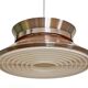 Copper colored aluminium pendant light by Carl Thore for Granhaga Metall. Sweden 1970s