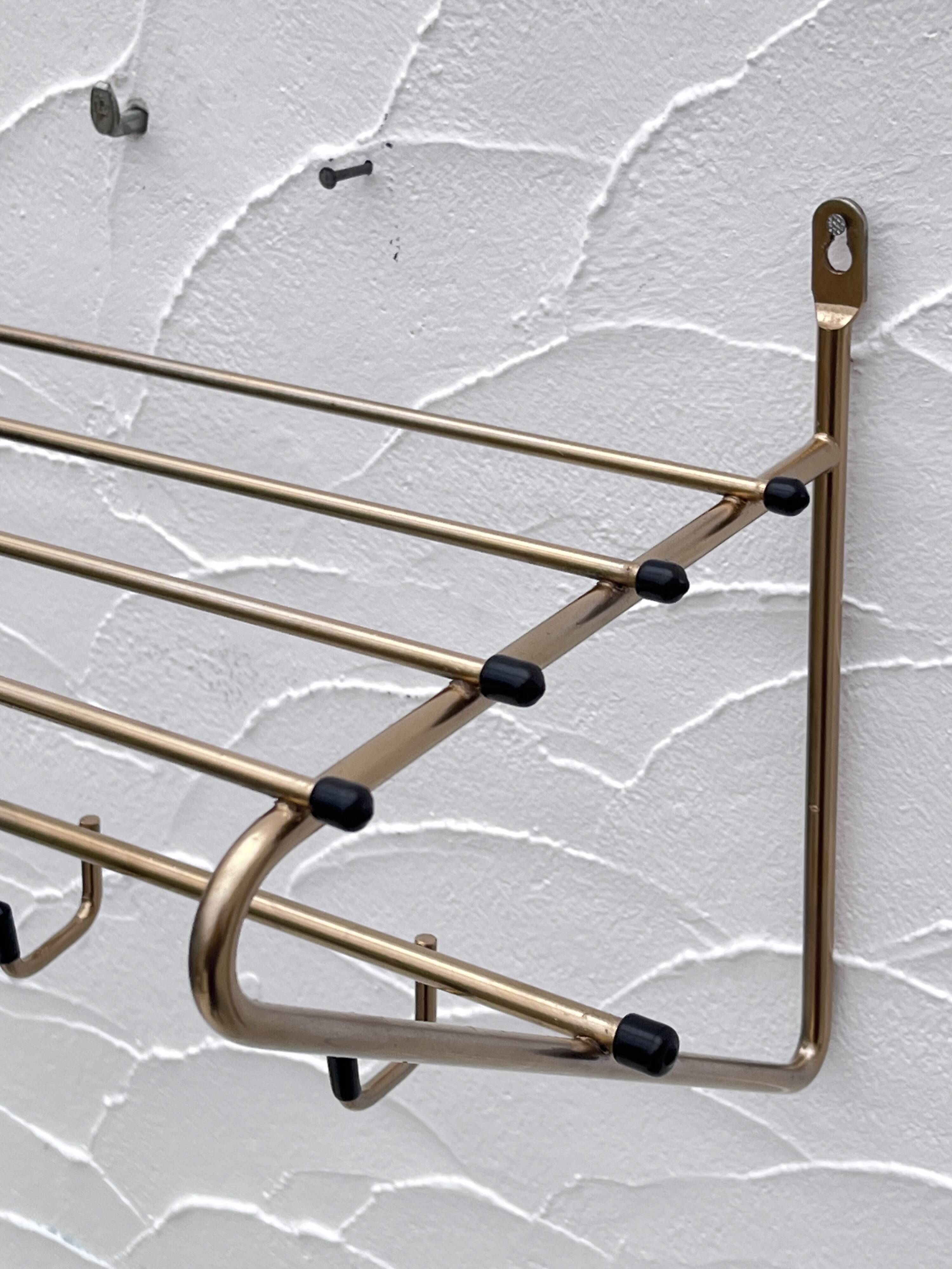 Gold metal coat rack