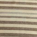 Brown & Beige Striped Turkish Runner Rug, 78x330Cm