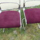 Glass table and 6 chairs chrome vintage year 70