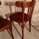 Pair of curved wooden bistro chairs 4 50s bars