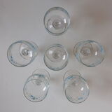 6 Verres myosotis