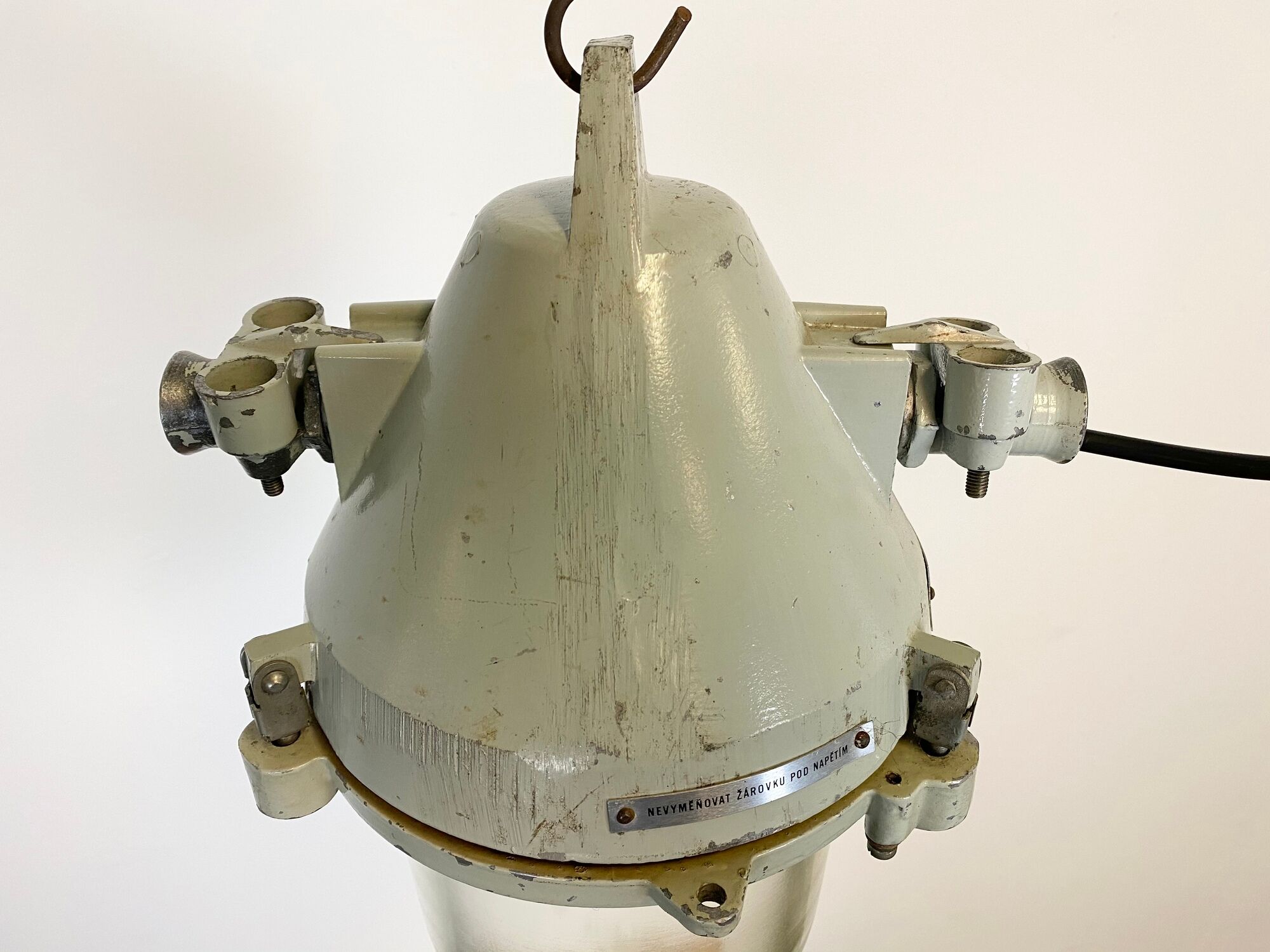 Grey Industrial Cast Aluminium Explosion Proof Lamp, 1960s